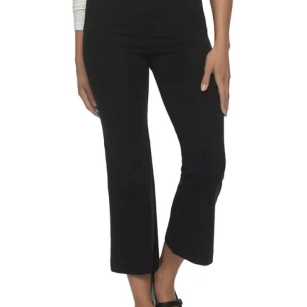 NEW Felina Women's XL Pull-On Crop Pants Tummy Control Black